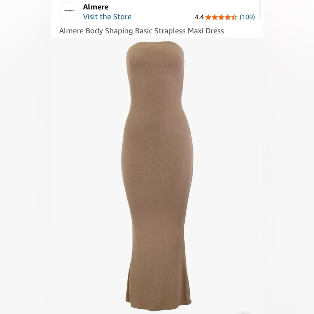 Women's Strapless Maxi Dress - Sand